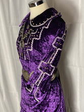 Load image into Gallery viewer, Purple Round Collar Pin Tuck With Silver Step Design Ric-Rac
